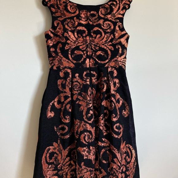 Yoana Baraschi Mirissa Black/Copper Orange Dress Fit/flare style w/Pockets… - Picture 5 of 16